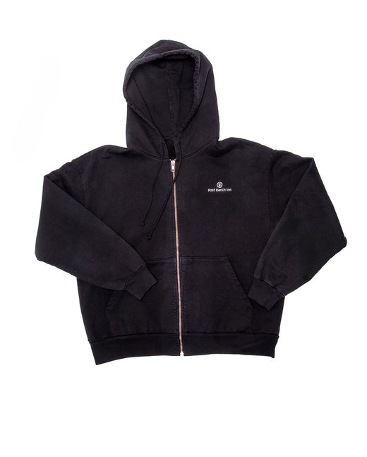 Full Zip Hoodie Cotton Black